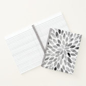 Carnet Boutons de brosse d'aquarelle - noir et blanc (Intérieur)