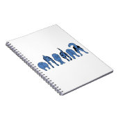 Carnet Boutons de chien bleu (Côté Droit)