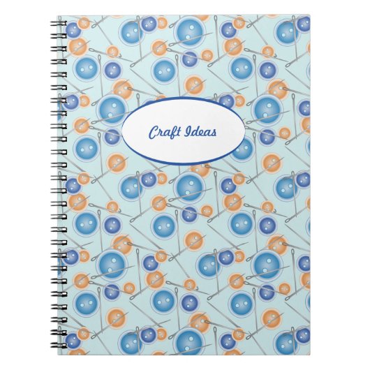 Carnet Boutons et aiguilles à coudre (Devant)