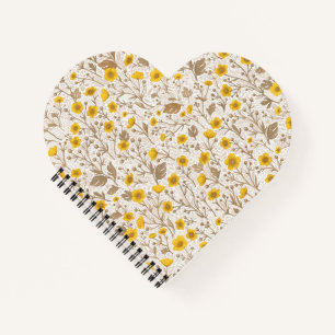 Carnet Boutons jaunes et bruns