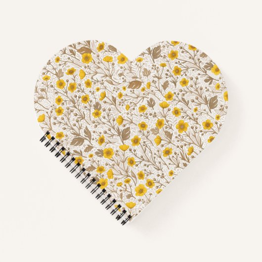 Carnet Boutons jaunes et bruns (Devant)