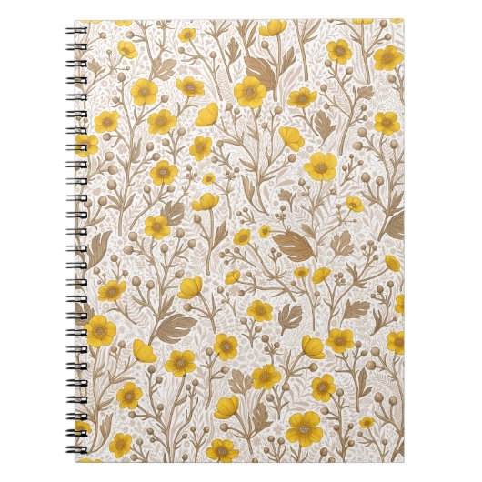 Carnet Boutons jaunes et bruns (Devant)