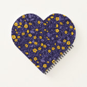 Carnet Boutons jaunes et violets (Dos)