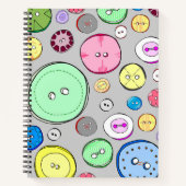 Carnet Boutons Pastel mignons (Devant)