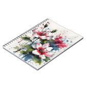 Carnet Bouvardia - Fleurs à l'aquarelle (Côté gauche)
