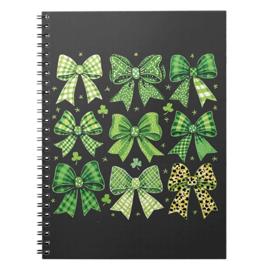 Carnet Bow Coquette St Patrick's Day Vintage (Devant)