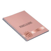 Carnet Bow en ruban or rose (Côté Droit)