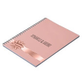 Carnet Bow en ruban or rose (Côté gauche)