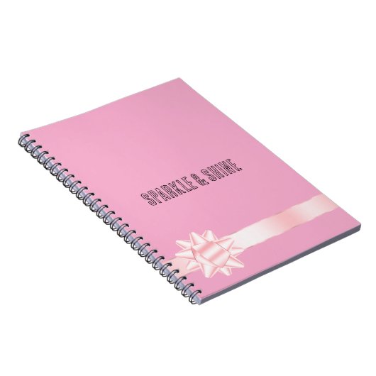 Carnet Bow en ruban rose (Côté Droit)
