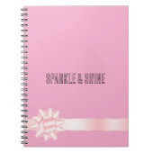 Carnet Bow en ruban rose (Devant)