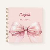 Carnet Bow rose (Devant)