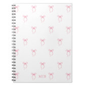 Carnet Bow rose monogramme (Devant)