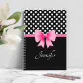 Carnet Bow rose Noir Et Blanc Nom