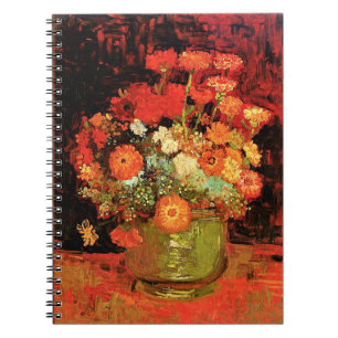 Carnet Bowl avec Zinnias par Vincent van Gogh,