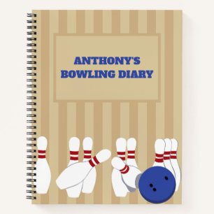 Carnet Bowling Ball et Pins Personnalisé