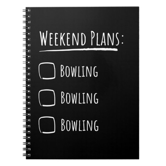 Carnet Bowling des plans de fin de semaine (Devant)