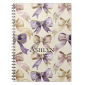 Carnet Bows en or violet (Devant)