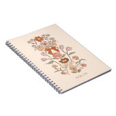 Carnet Bows et fleurs Terracotta rustique (Côté Droit)