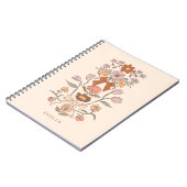Carnet Bows et fleurs Terracotta rustique (Côté gauche)