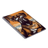 Carnet Boxe allemande avec lunettes de soleil sur une pla (Côté Droit)