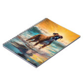 Carnet Boxer Beach Surfing Peinture (Côté gauche)