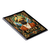 Carnet Boxer, chien Art Déco (Côté Droit)