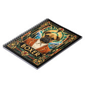 Carnet Boxer, chien Art Déco (Côté gauche)