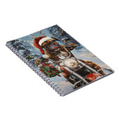 Carnet Boxer Chien équitation Moto Noël (Côté Droit)