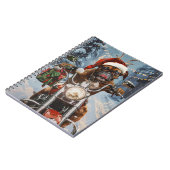 Carnet Boxer Chien équitation Moto Noël (Côté gauche)