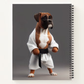 Carnet Boxer Dog Jouer Karate, Boxer Dog Karate Joueur (Dos)