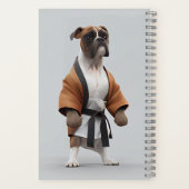 Carnet Boxer Dog Jouer Karate, Karate Champion Boxer Dog (Verso)