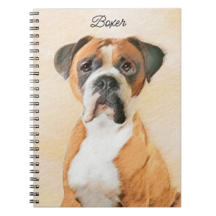 Carnet Boxer Dog Peinture Non Décroché Art animal origina
