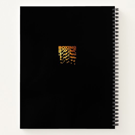 Carnet Boxer Graphisme Word Art (Dos)