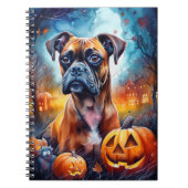 Carnet Boxer Halloween avec la peur Citrouille (Devant)