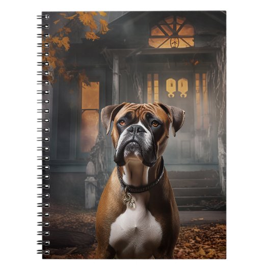 Carnet Boxer Halloween Effrayant (Devant)