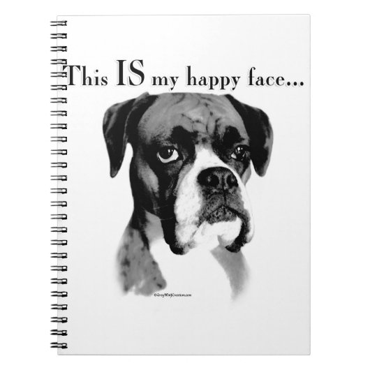 Carnet Boxer Happy Face (Devant)
