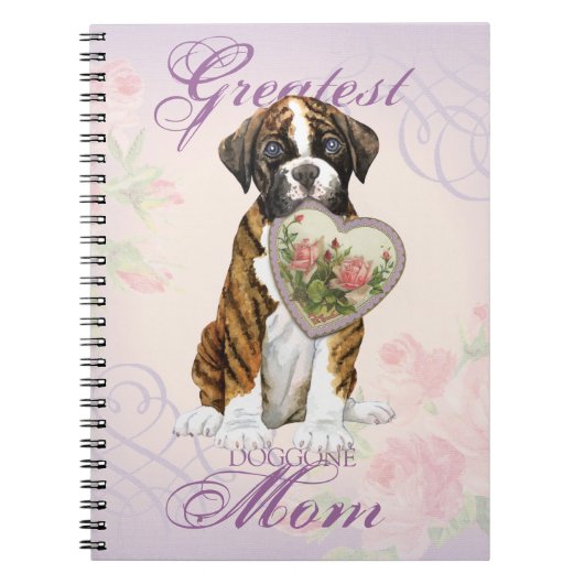 Carnet Boxer Heart Maman (Devant)