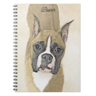 Carnet Boxer Peinture - Cute Original Chien Art