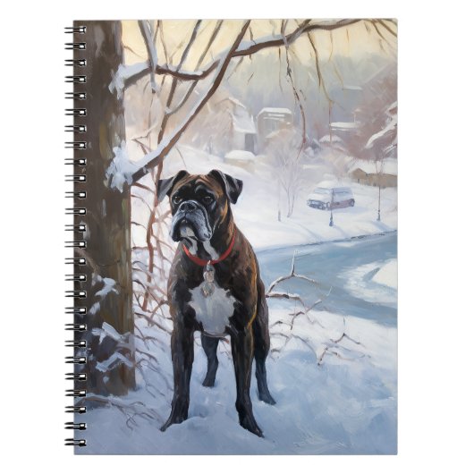Carnet Boxeur Qu'il neige Noël (Devant)