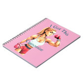 Carnet Boxeuse féminine en forme Thunder_Cove (Côté gauche)