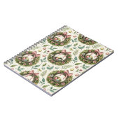 Carnet Boxwood Easter Wreath Pink Bow with Egg (Côté gauche)