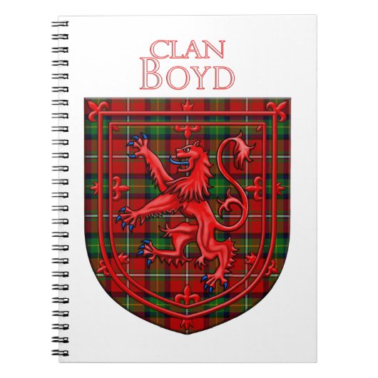 Carnet Boyd Tartan Scottish Plaid Lion Rampant (Devant)