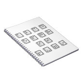 Carnet Braille Computer Key Numbers (Côté Droit)