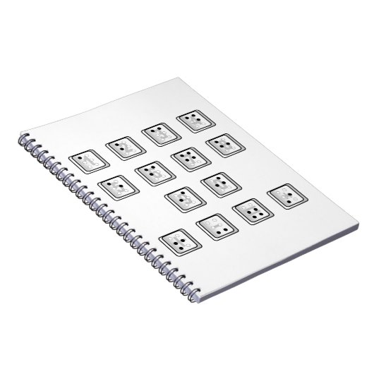Carnet Braille Computer Key Numbers (Côté Droit)