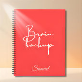 Carnet Brain Backup – Personalized Spiral Notebook Quotes