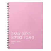Carnet Brain Dump Before Exams – Funny Student Notebook,  (Devant)