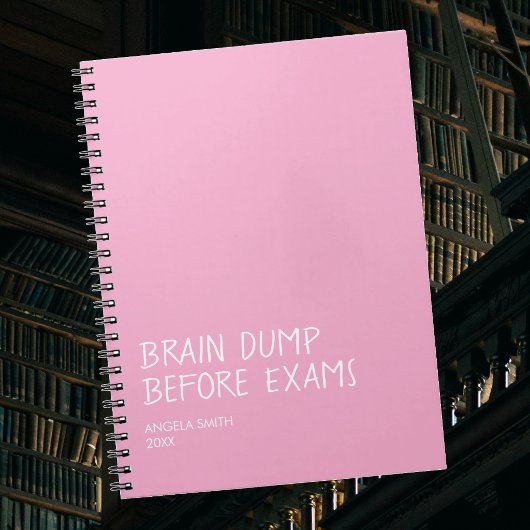 Carnet Brain Dump Before Exams – Funny Student Notebook, 