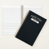 Carnet Brain Dump Personalized Name Modern Stylish Black (À l'intérieur)