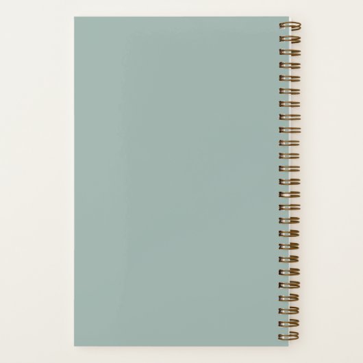 Carnet Brain Dump Thoughts Personalized Name Minimal Sage (Verso)