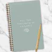 Carnet Brain Dump Thoughts Personalized Name Minimal Sage